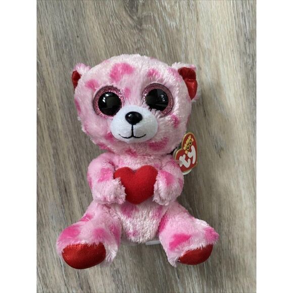 TY beanie Boos pink bear, Valentine's Day bear, be - Picture 1 of 7